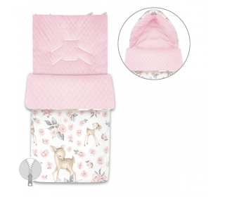 Śpiworek dla dziecka Velvet Miminu Słodka sarenka różowy
